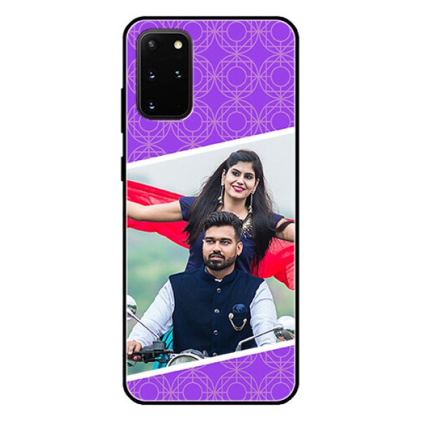 Galaxy S20 Plus Custom Glass Phone Case  - Violet Pattern Design