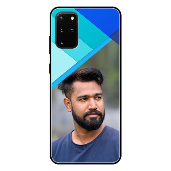 Galaxy S20 Plus Custom Glass Phone Case - Blue Pattern Design Galaxy S20 Plus Custom Glass Phone Case - Blue Pattern Design
