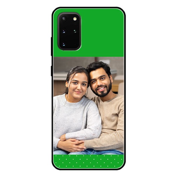 Galaxy S20 Plus Personalized Glass Phone Case  - Green Pattern Design