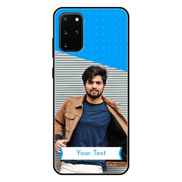Galaxy S20 Plus Photo Printing on Glass Case - Simple Blue Color Design Galaxy S20 Plus Photo Printing on Glass Case - Simple Blue Color Design