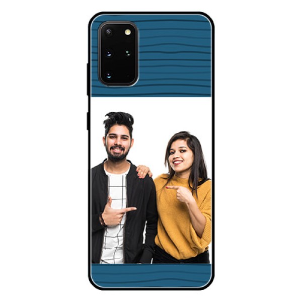 Galaxy S20 Plus Custom Glass Phone Case  - Blue Pattern Cover Design
