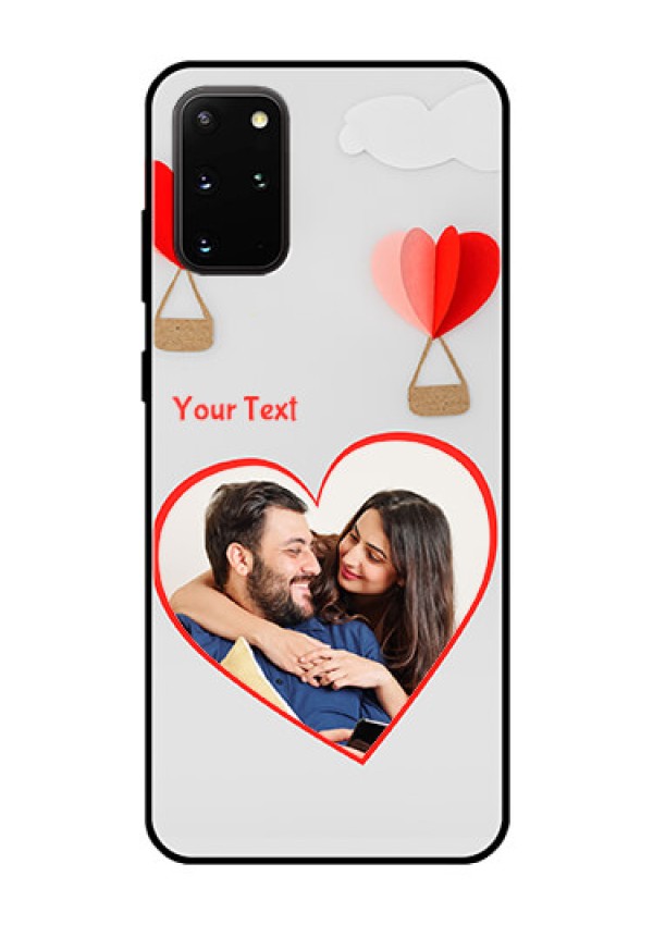 Galaxy S20 Plus Custom Glass Mobile Case  - Parachute Love Design