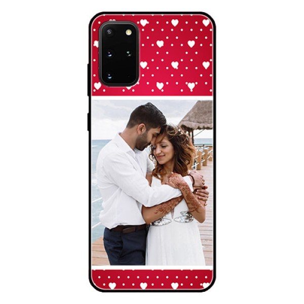 Galaxy S20 Plus Photo Printing on Glass Case  - Hearts Mobile Case Design