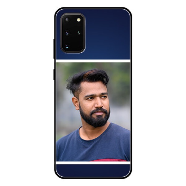 Galaxy S20 Plus Personalized Glass Phone Case - Simple Royal Blue Design Galaxy S20 Plus Personalized Glass Phone Case - Simple Royal Blue Design