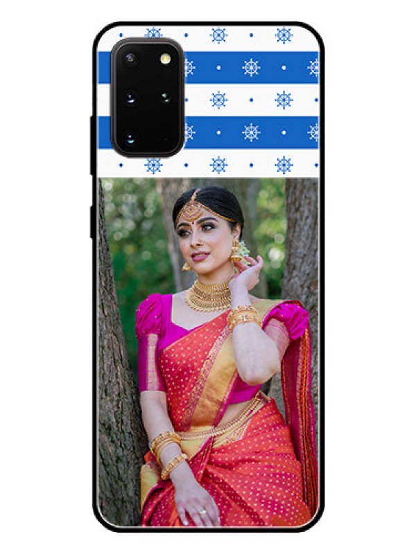 Custom Galaxy S20 Plus Photo Printing on Glass Case  - Snow Pattern Design