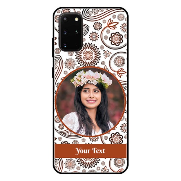 Galaxy S20 Plus Custom Glass Mobile Case  - Abstract Floral Design 