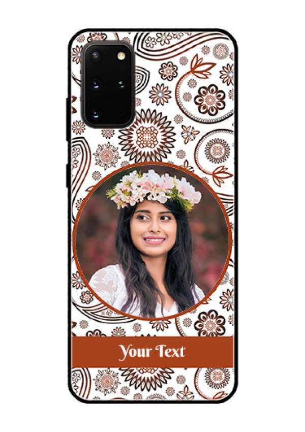 Galaxy S20 Plus Custom Glass Mobile Case  - Abstract Floral Design 
