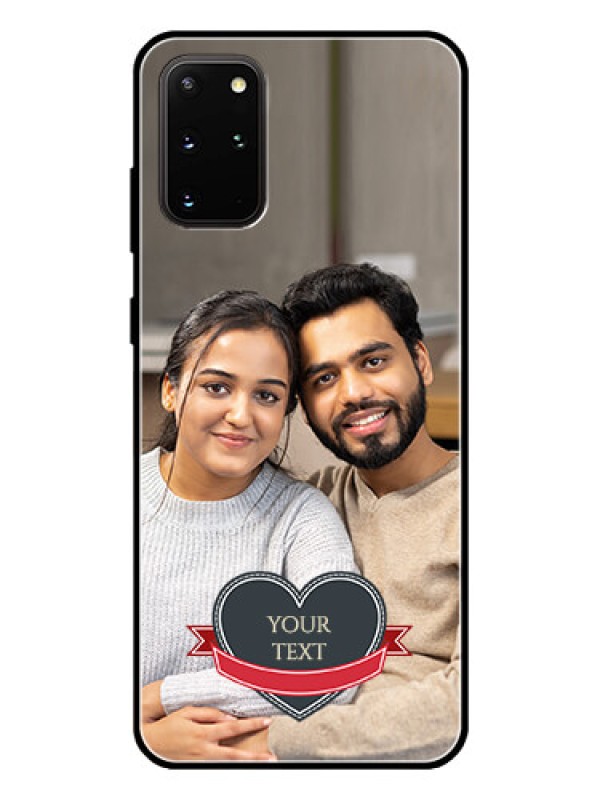 Custom Galaxy S20 Plus Custom Glass Phone Case  - Just Married Couple Design