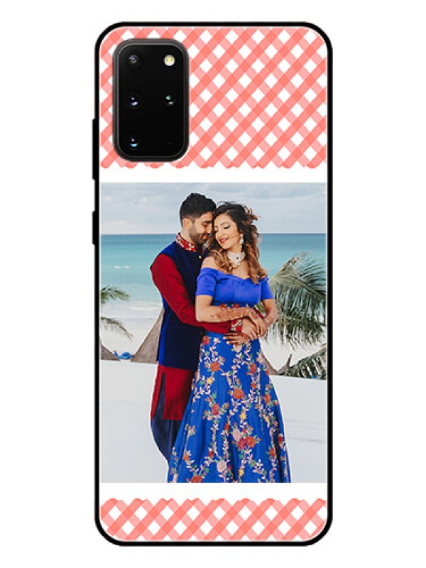 Custom Galaxy S20 Plus Personalized Glass Phone Case  - Pink Pattern Design