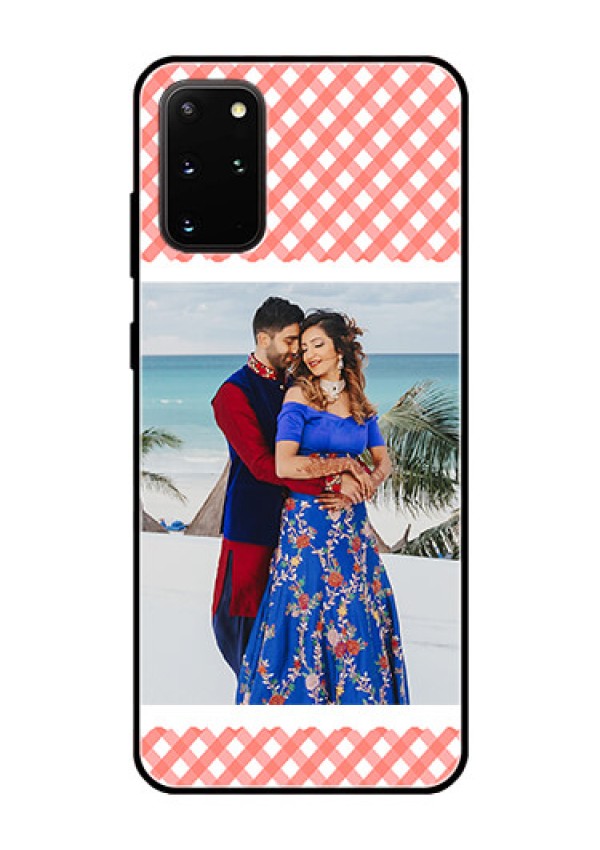 Galaxy S20 Plus Personalized Glass Phone Case  - Pink Pattern Design