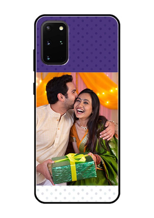 Galaxy S20 Plus Personalized Glass Phone Case  - Violet Pattern Design