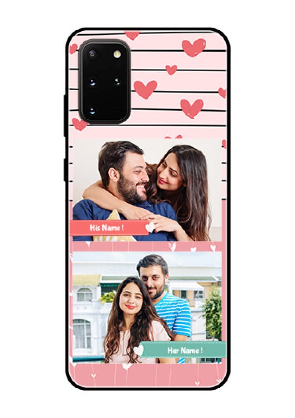 Galaxy S20 Plus Custom Glass Mobile Case  - Photo with Heart Design