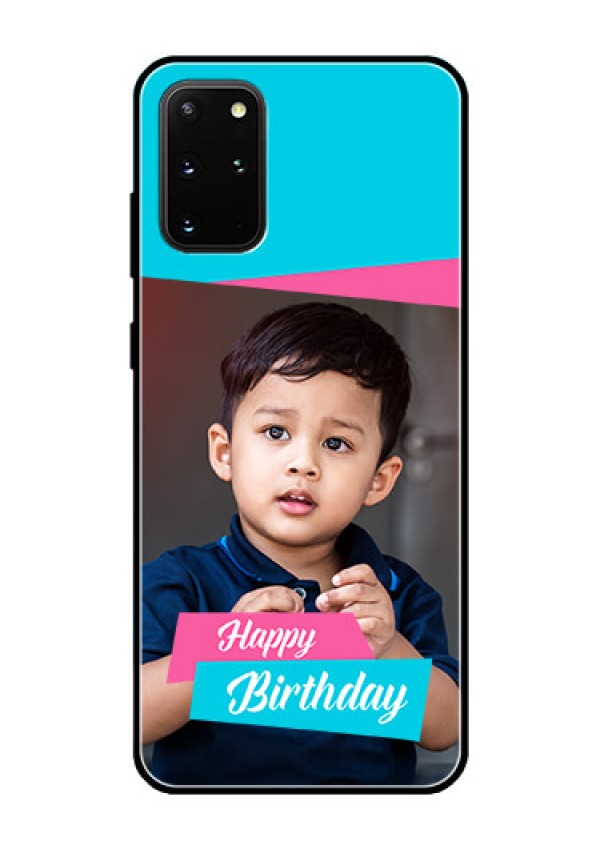 Galaxy S20 Plus Personalized Glass Phone Case  - Image Holder with 2 Color Design