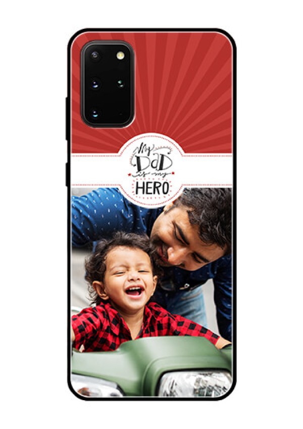 Galaxy S20 Plus Photo Printing on Glass Case  - My Dad Hero Design