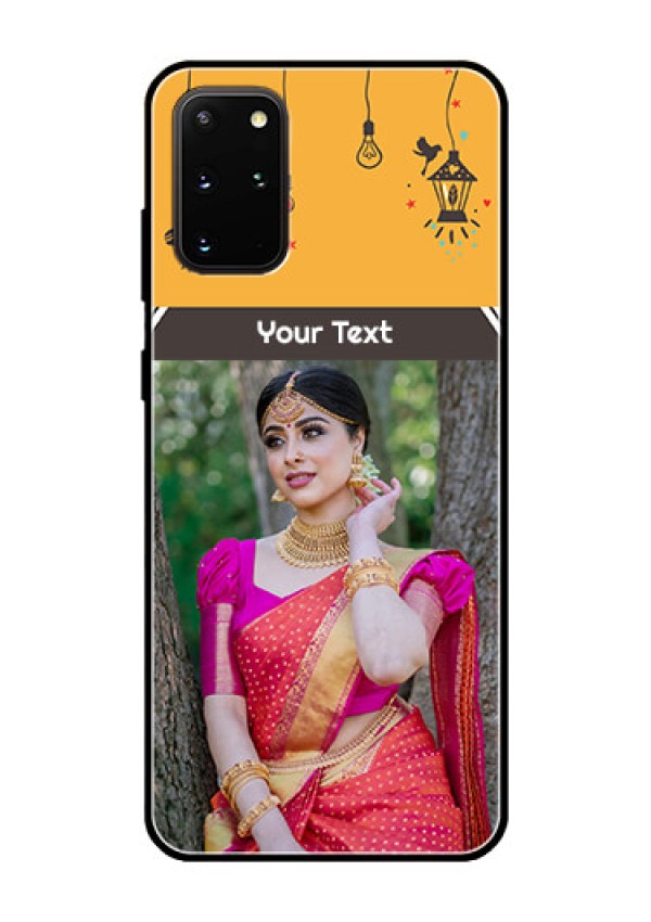Galaxy S20 Plus Custom Glass Mobile Case  - with Family Picture and Icons 