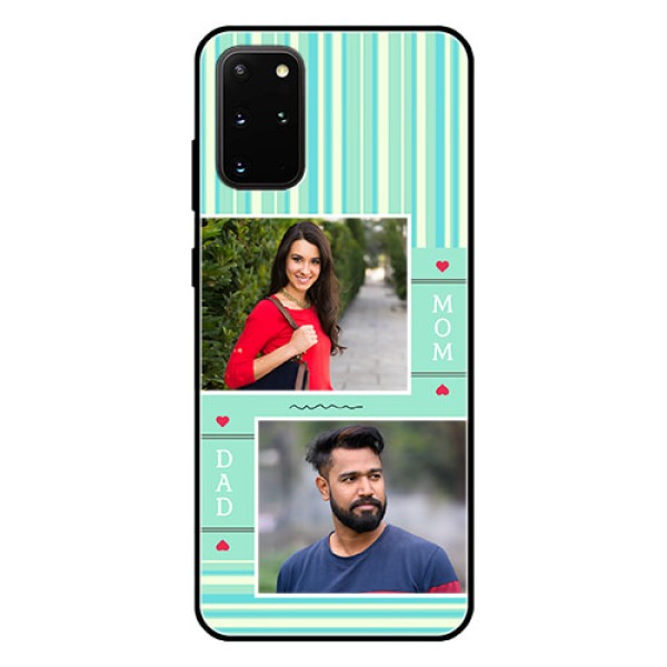 Galaxy S20 Plus Custom Glass Phone Case - Mom & Dad Pic Design Galaxy S20 Plus Custom Glass Phone Case - Mom & Dad Pic Design