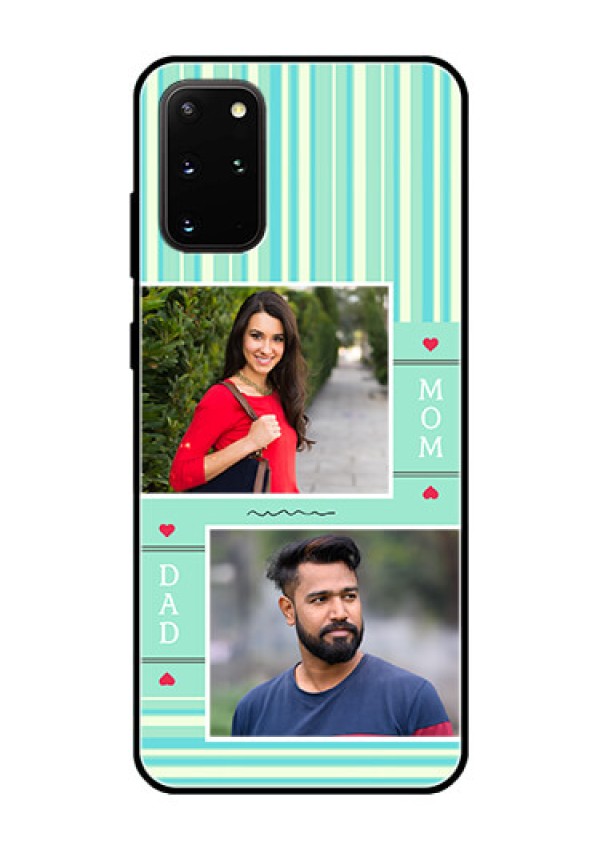 Galaxy S20 Plus Custom Glass Phone Case  - Mom & Dad Pic Design