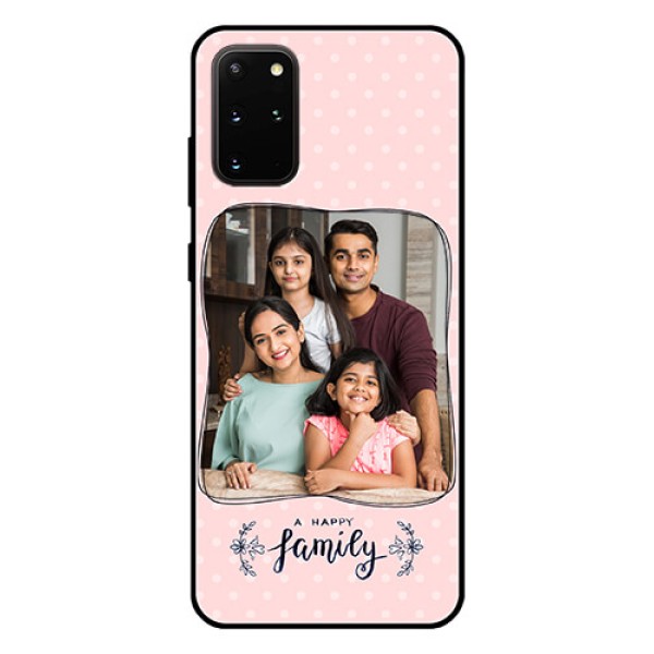 Galaxy S20 Plus Custom Glass Phone Case  - Family with Dots Design