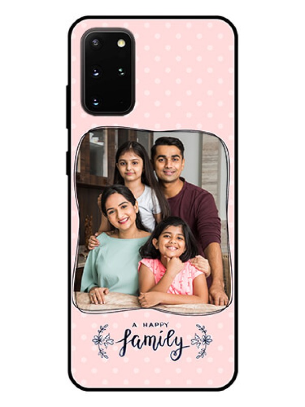 Custom Galaxy S20 Plus Custom Glass Phone Case  - Family with Dots Design