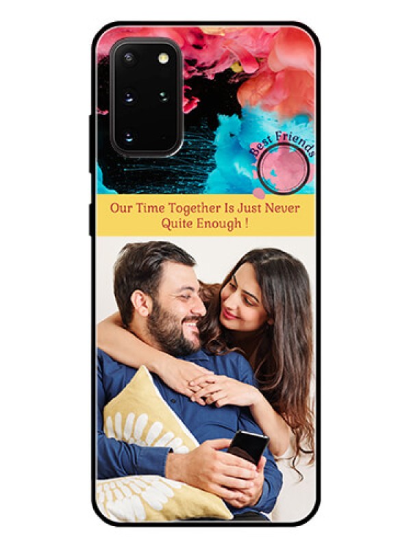 Custom Galaxy S20 Plus Custom Glass Mobile Case  - Quote with Acrylic Painting Design
