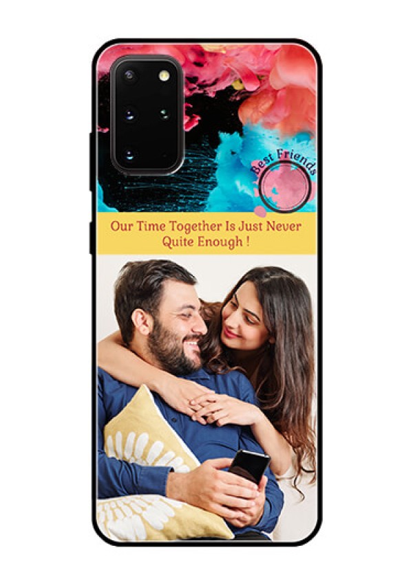 Galaxy S20 Plus Custom Glass Mobile Case  - Quote with Acrylic Painting Design