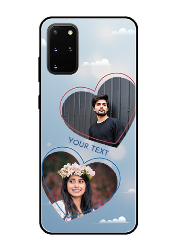 Galaxy S20 Plus Custom Glass Mobile Case  - Blue Color Couple Design 