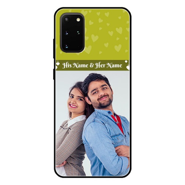 Galaxy S20 Plus Custom Glass Phone Case - You & Me Heart Design Galaxy S20 Plus Custom Glass Phone Case - You & Me Heart Design