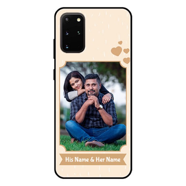 Galaxy S20 Plus Custom Glass Phone Case - with confetti love design Galaxy S20 Plus Custom Glass Phone Case - with confetti love design