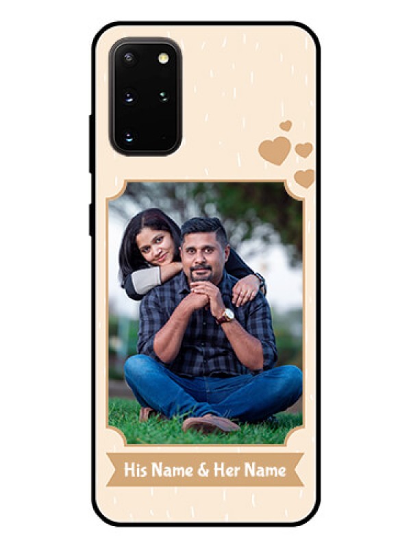 Custom Galaxy S20 Plus Custom Glass Phone Case  - with confetti love design 