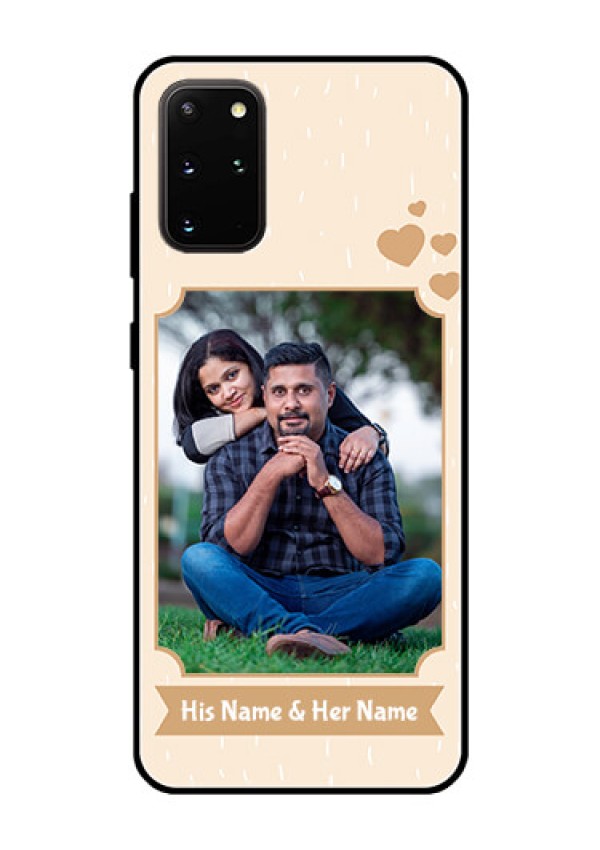 Galaxy S20 Plus Custom Glass Phone Case  - with confetti love design 