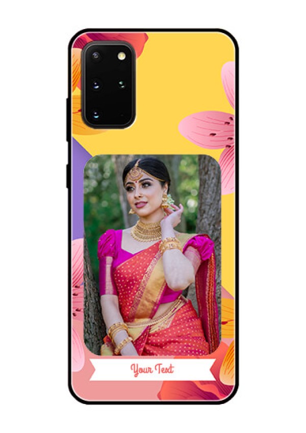 Galaxy S20 Plus Custom Glass Mobile Case  - 3 Image With Vintage Floral Design