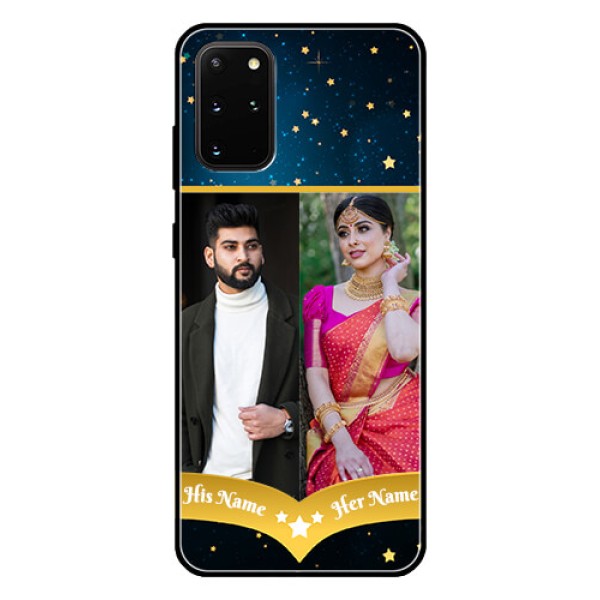 Galaxy S20 Plus Custom Glass Phone Case  - Galaxy Stars Backdrop Design