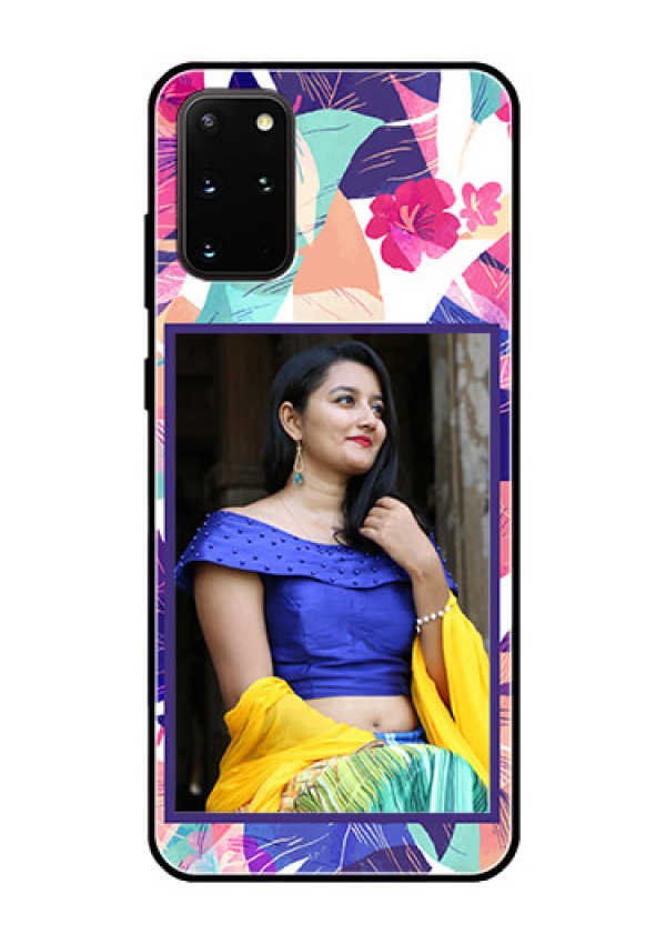 Galaxy S20 Plus Custom Glass Mobile Case  - Abstract Floral Design