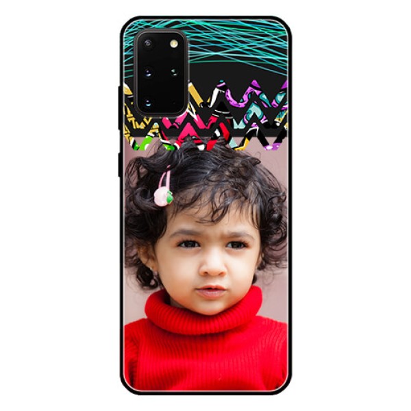 Galaxy S20 Plus Personalized Glass Phone Case  - Neon Abstract Design