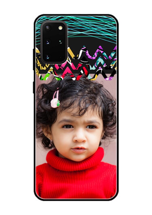 Galaxy S20 Plus Personalized Glass Phone Case  - Neon Abstract Design