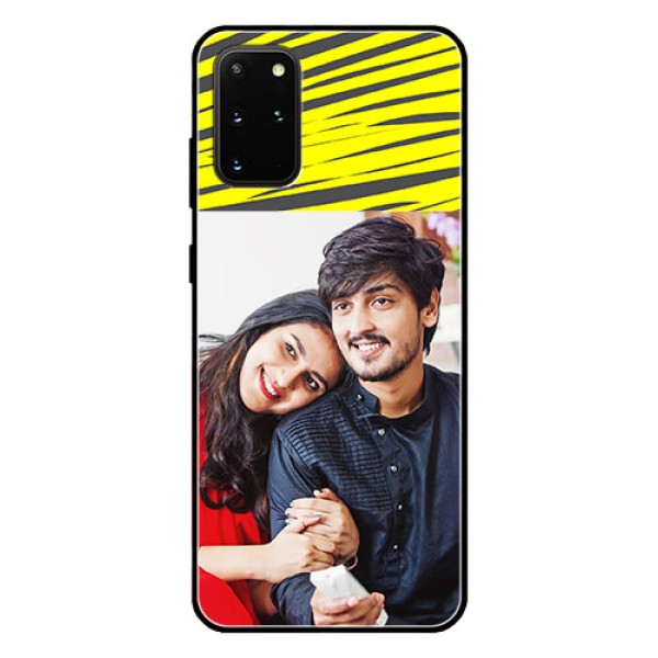 Galaxy S20 Plus Photo Printing on Glass Case  - Yellow Abstract Design