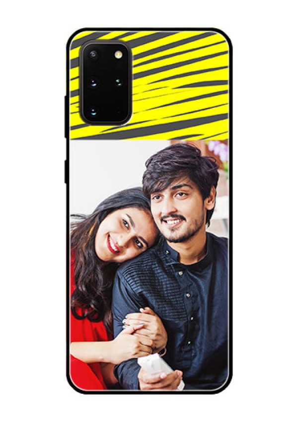 Galaxy S20 Plus Photo Printing on Glass Case  - Yellow Abstract Design