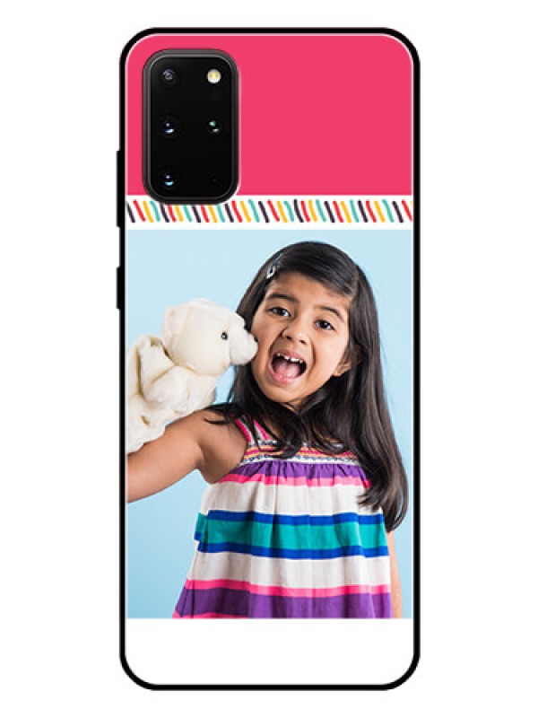 Custom Galaxy S20 Plus Personalized Glass Phone Case  - Line art design