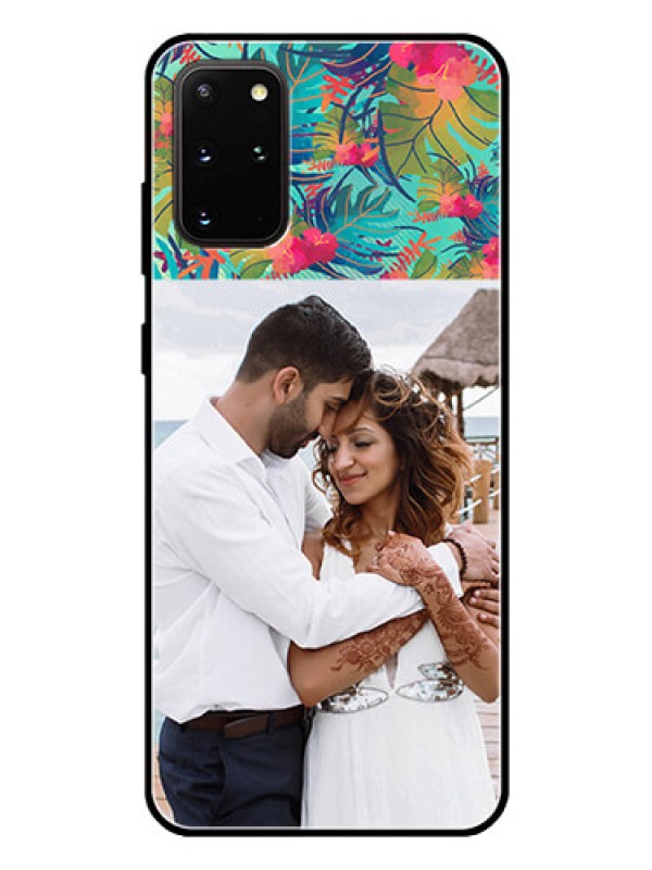 Custom Galaxy S20 Plus Photo Printing on Glass Case  - Watercolor Floral Design