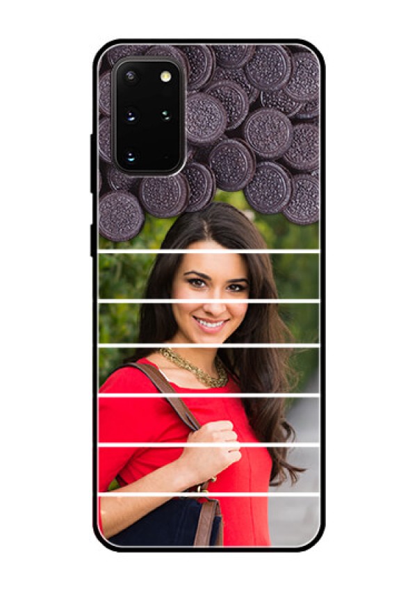 Galaxy S20 Plus Custom Glass Phone Case  - with Oreo Biscuit Design
