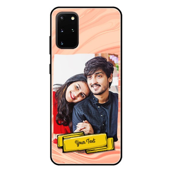 Galaxy S20 Plus Personalized Glass Phone Case  - Marble Texture Design