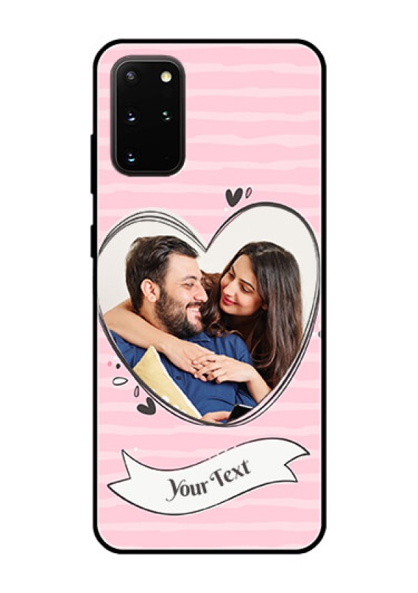 Galaxy S20 Plus Custom Glass Phone Case  - Vintage Heart Design