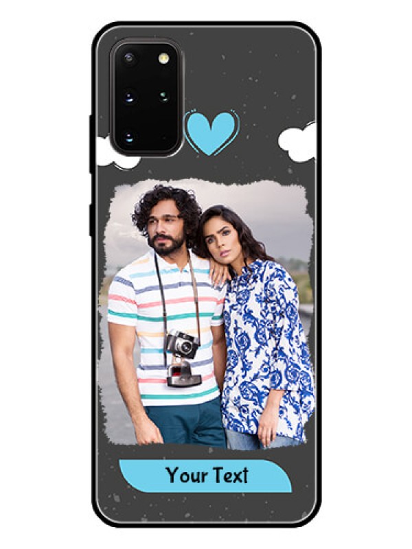 Custom Galaxy S20 Plus Custom Glass Phone Case  - Splashes with love doodles Design