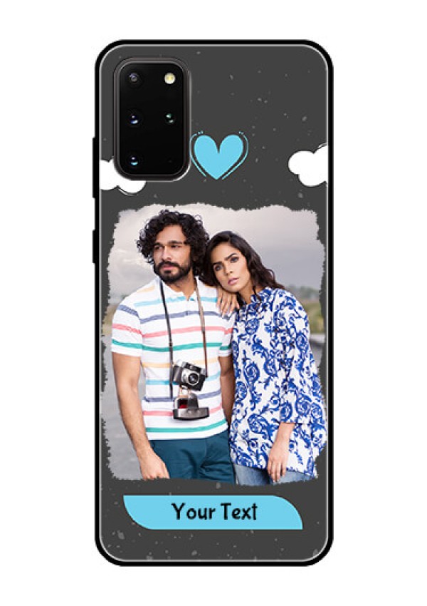 Galaxy S20 Plus Custom Glass Phone Case  - Splashes with love doodles Design
