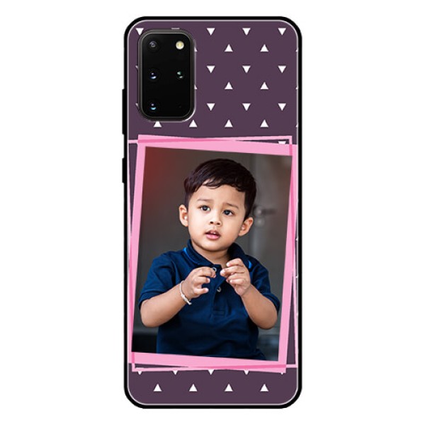Galaxy S20 Plus Custom Glass Mobile Case - Triangle Pattern Dotted Design Galaxy S20 Plus Custom Glass Mobile Case - Triangle Pattern Dotted Design