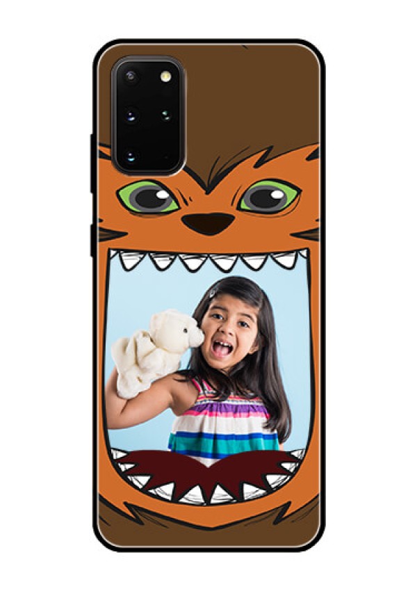 Galaxy S20 Plus Photo Printing on Glass Case  - Owl Monster Back Case Design