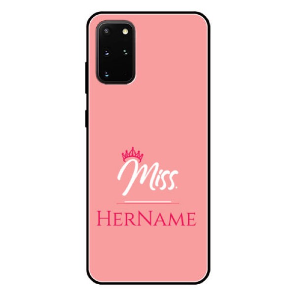 Galaxy S20 Plus Custom Glass Phone Case Mrs with Name Galaxy S20 Plus Custom Glass Phone Case Mrs with Name