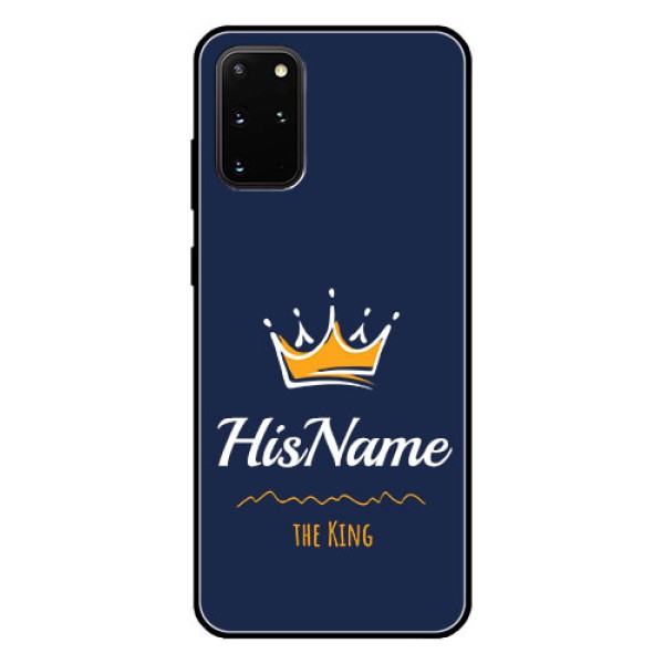 Galaxy S20 Plus Glass Phone Case King with Name
