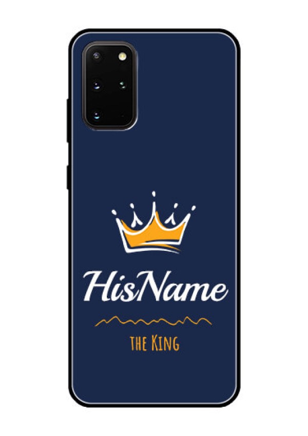 Galaxy S20 Plus Glass Phone Case King with Name