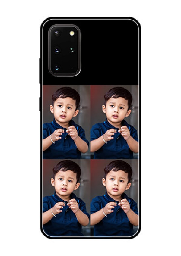 Galaxy S20 Plus 4 Image Holder on Glass Mobile Cover